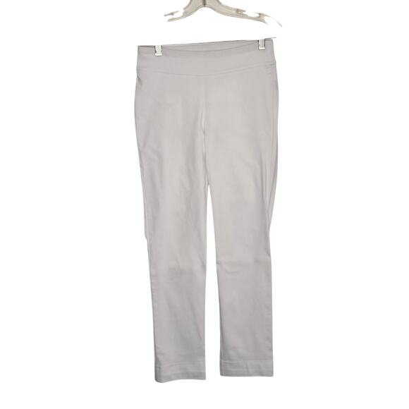 J. McLaughlin Maisie SlimTapered Leg Elastic Waist Pull-On Pants White Women 4 - Picture 2 of 11
